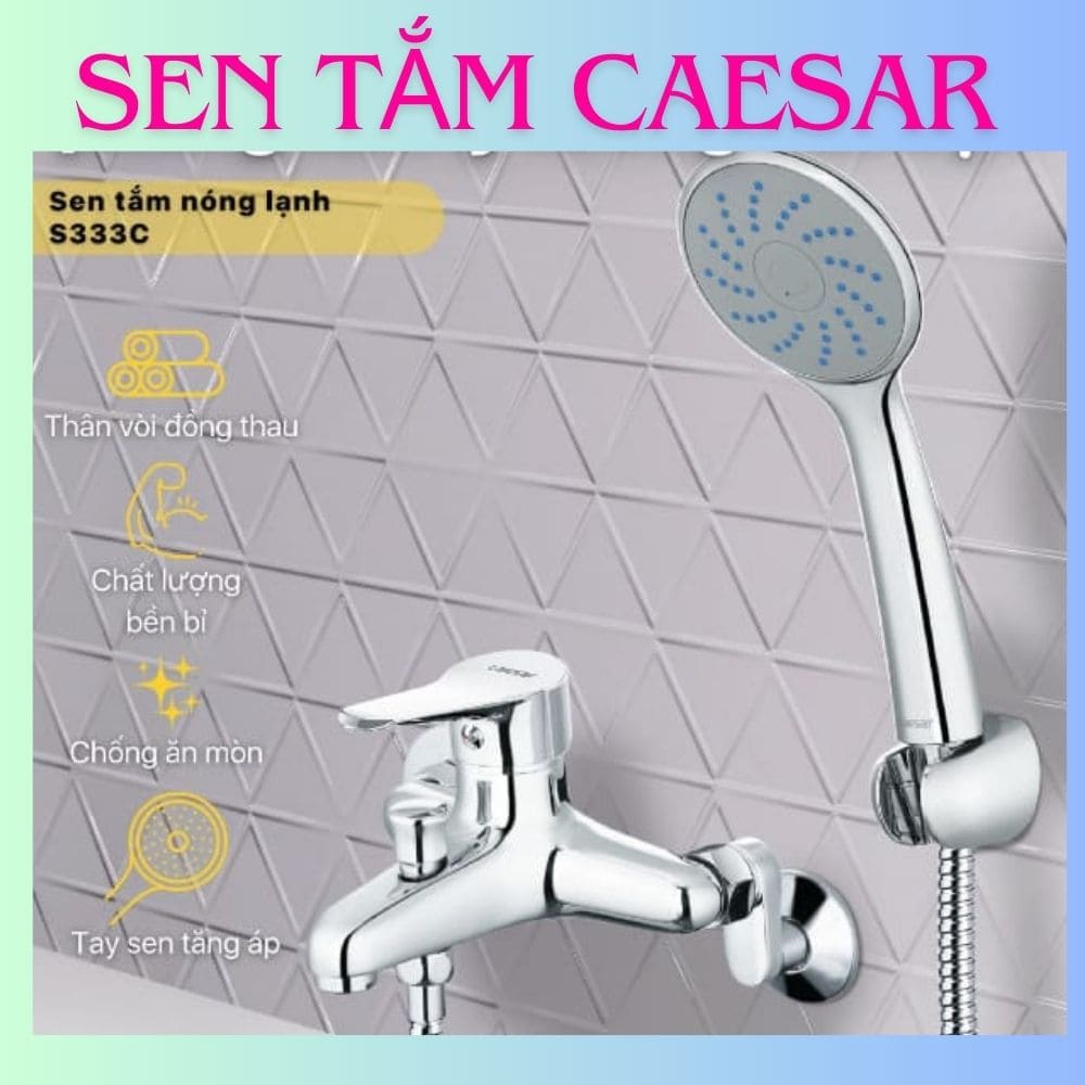 Sen tắm nóng lạnh caesar chính hãng