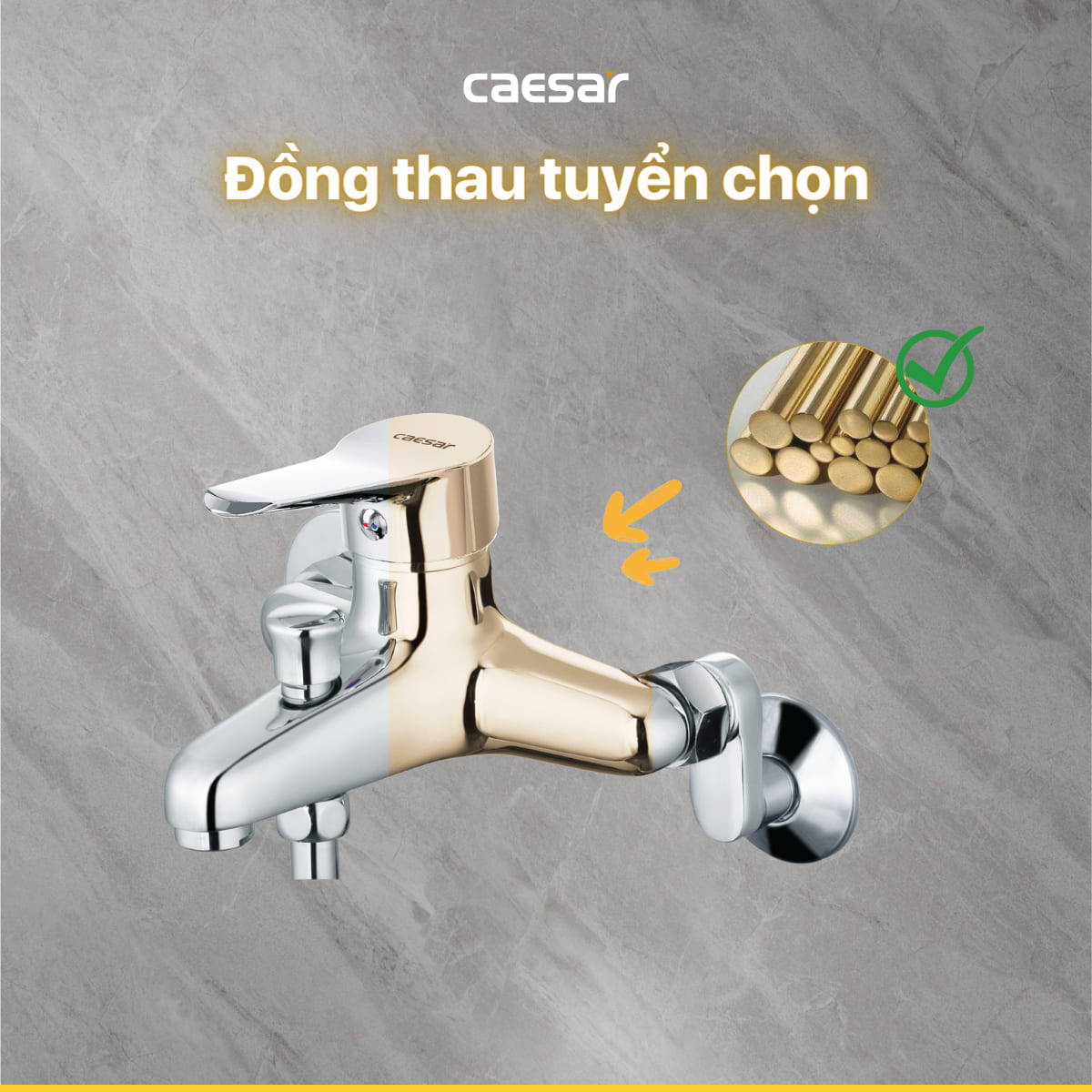 Sen vòi Caesar chất liệu đồng thau bền bỉ