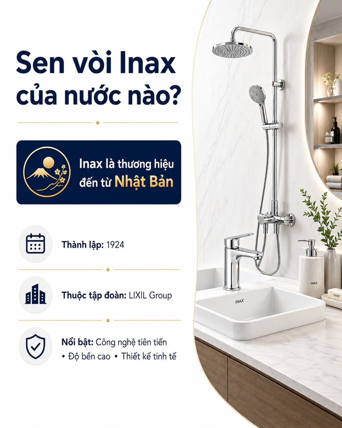 Sen vòi Inax của nước nào?
