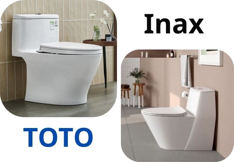 So sánh chi tiết  bồn cầu toto và inax