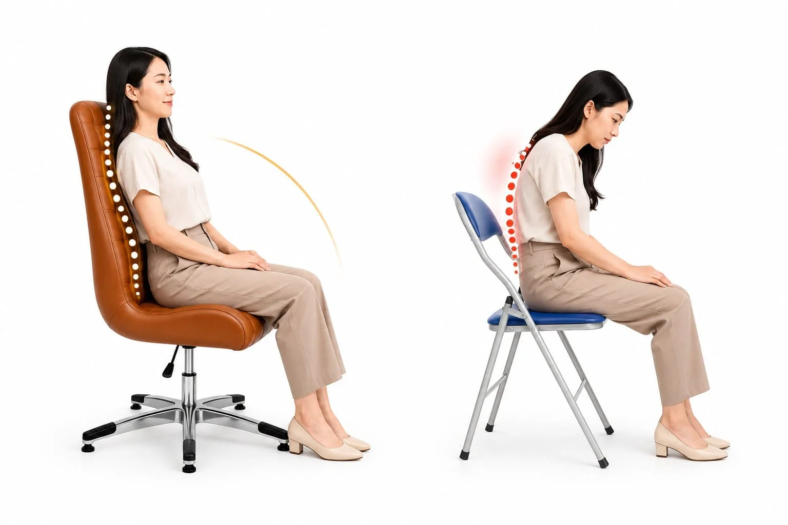 So sánh ghế Doctorloan và ghế thông thường