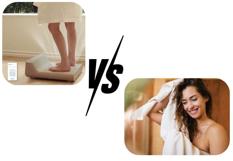 So sánh máy sấy cơ thể và lau khăn truyền thống