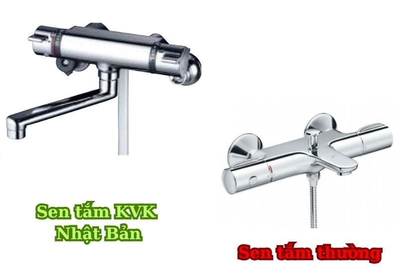 So sánh sen tắm KVK với các thương hiệu khác