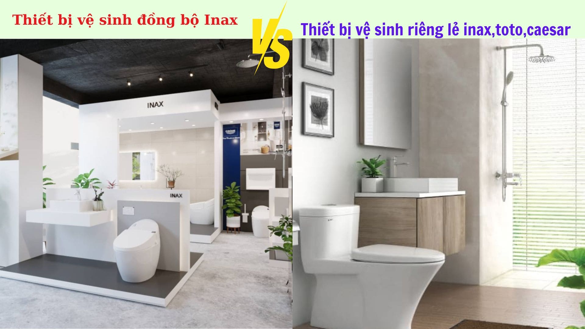 So sánh thiết bị vệ sinh đồng bộ và thiết bị vệ sinh riêng lẻ 