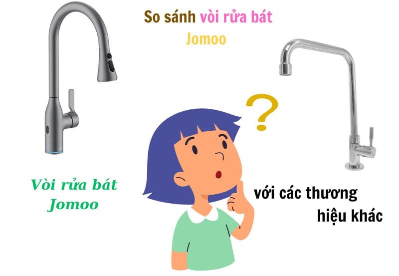 So sánh vòi rửa bát Jomoo với các thương hiệu khác