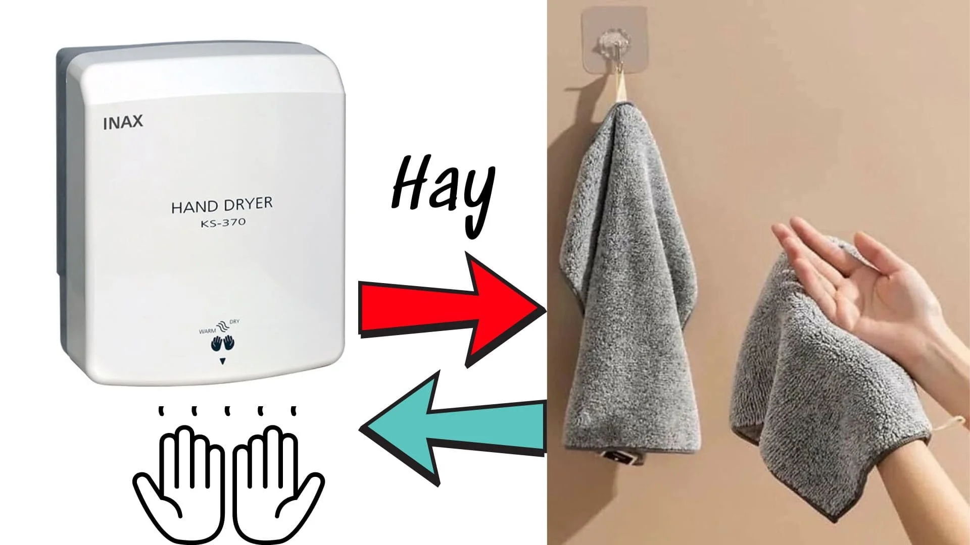 Sử dụng máy sấy tay hay khăn lau tay 