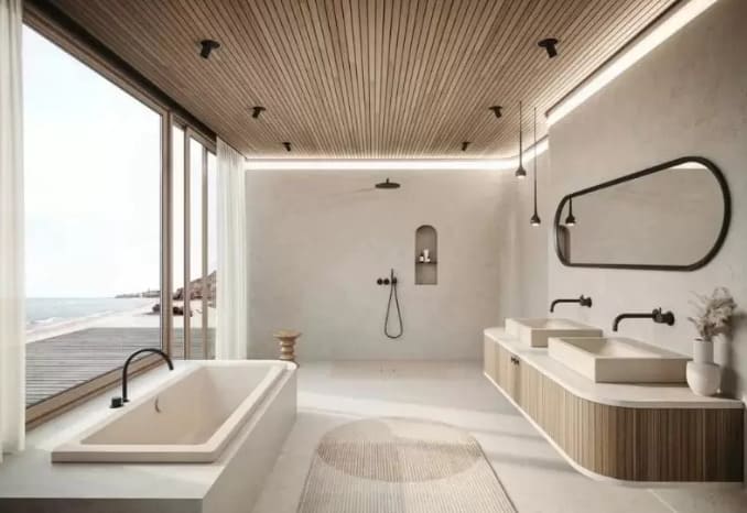 Thiết kế bồn tắm phù hợp với không gian 