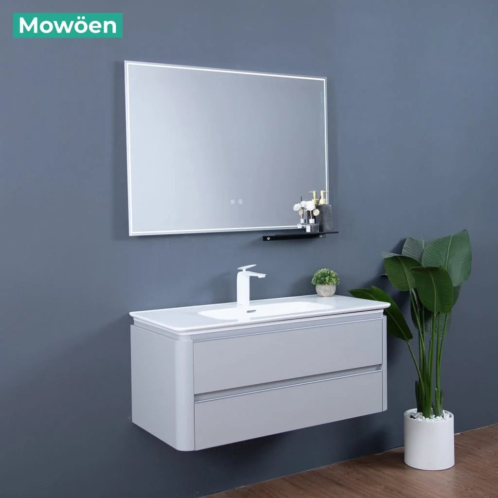 Tủ chậu chất liệu plywood mowoen chính hãng tại luxbath 