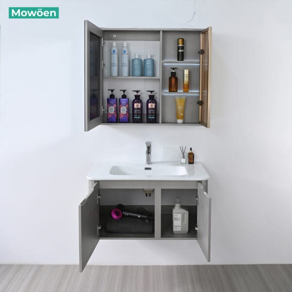 Tủ chậu nhựa PVC Mowoen MW2710  thiết kế ngăn lưu trữ