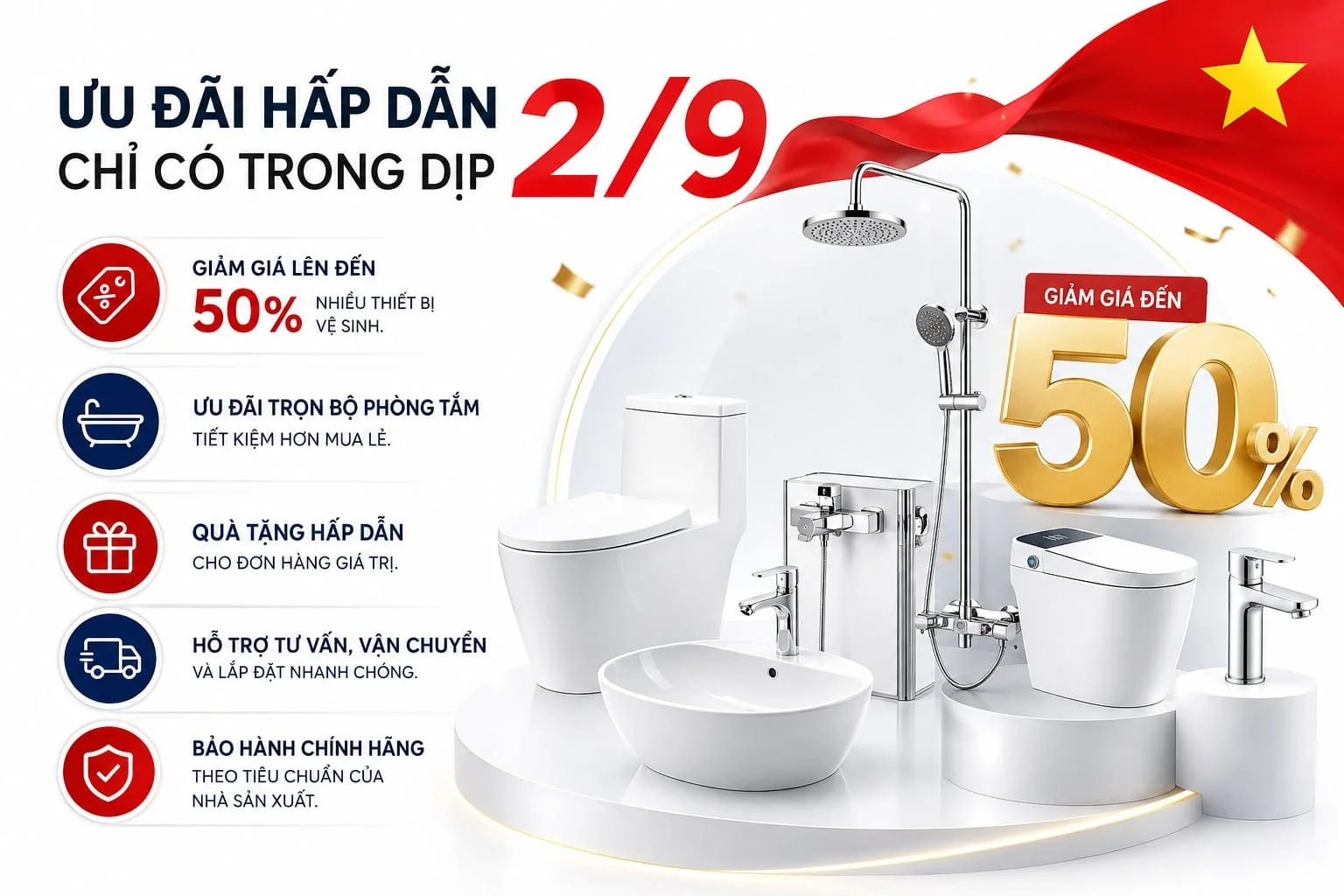Ưu đãi hấp dẫn chỉ có trong dịp 2/9