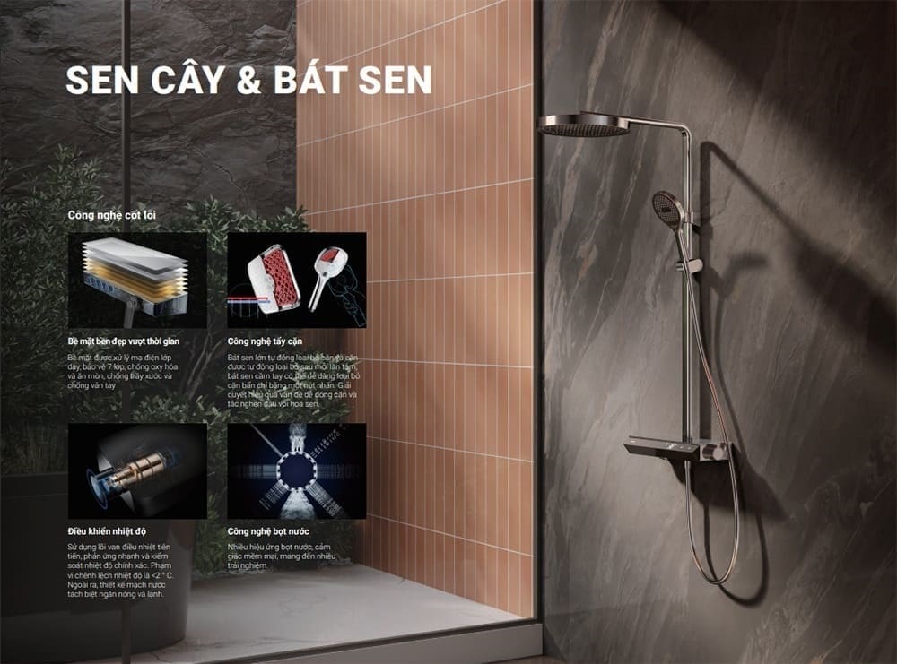  Ưu điểm nổi bật của sen tắm JOMOO