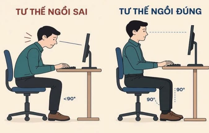 Vì sao cần ngồi đúng tư thế?