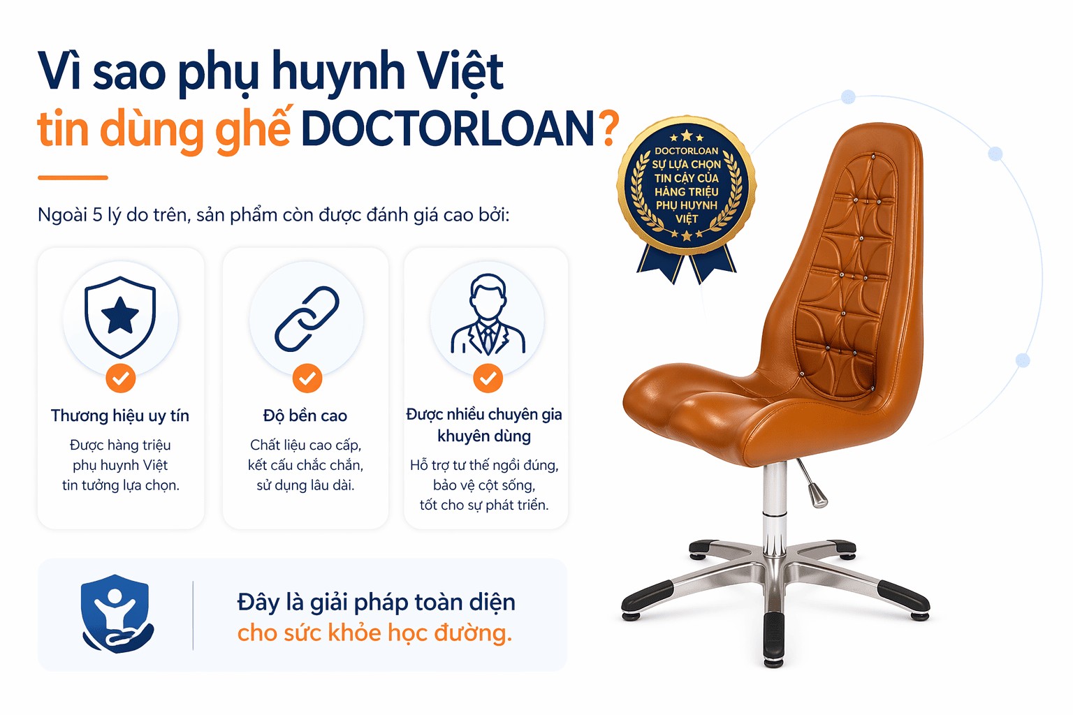 Vì sao phụ huynh Việt tin dùng ghế DOCTORLOAN?