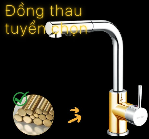 Vòi bếp Caesar bằng đồng