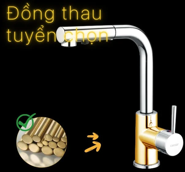 Vòi bếp Caesar bằng đồng