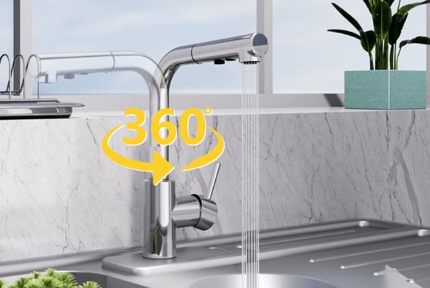 Vòi bếp Caesar K915C xoay 360 độ