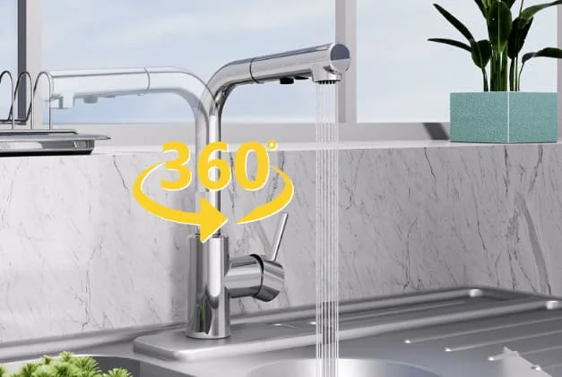 Vòi bếp Caesar K915C xoay 360 độ