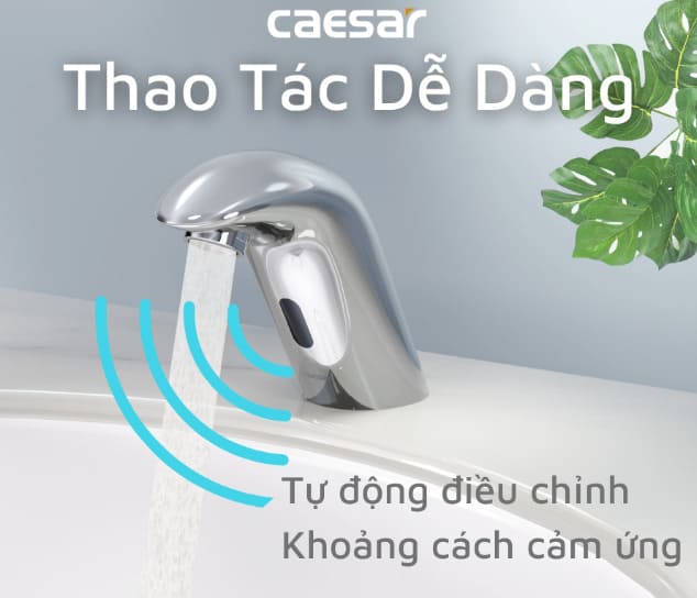 Vòi cảm ứng Caesar kết hợp giữa thẩm mỹ và an toàn 