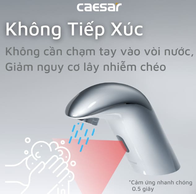 Vòi chậu cảm ứng Caesar 