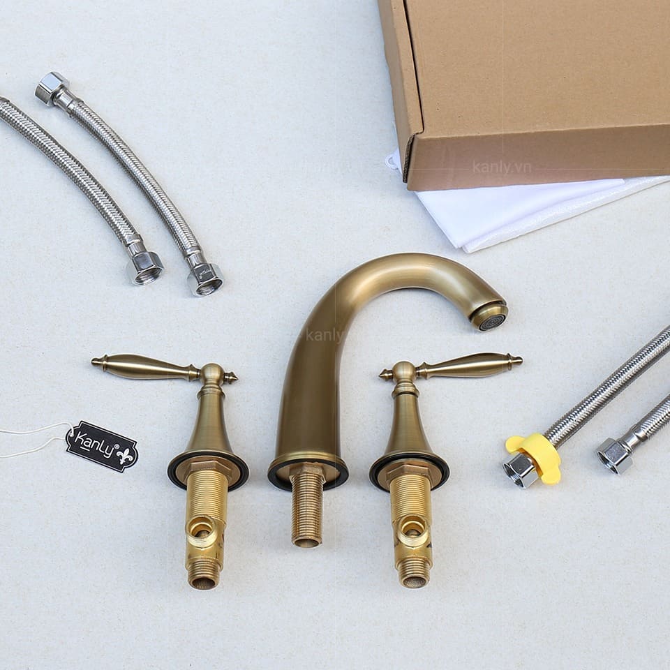 Vòi chậu bằng đồng Kanly chính hãng 