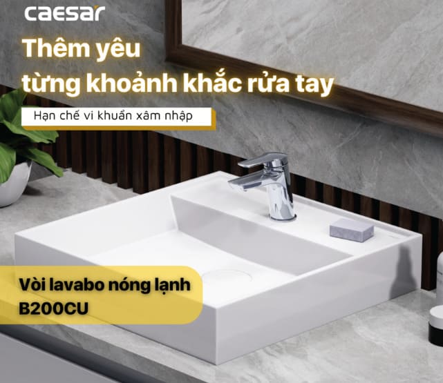 Vòi chậu nóng lạnh Caesar B200