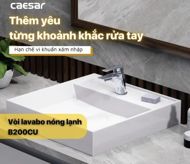 Vòi chậu nóng lạnh Caesar B200