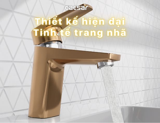 Vòi chậu Caesar thiết kế hiện đại
