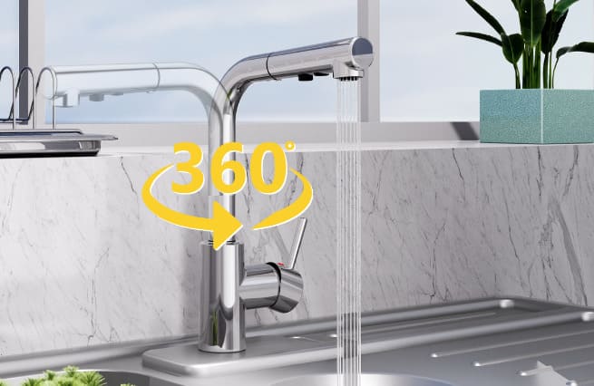 vòi chậu dây rút 