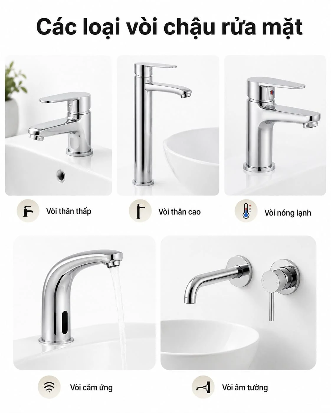 Vòi chậu Lavabo giá rẻ chính hãng