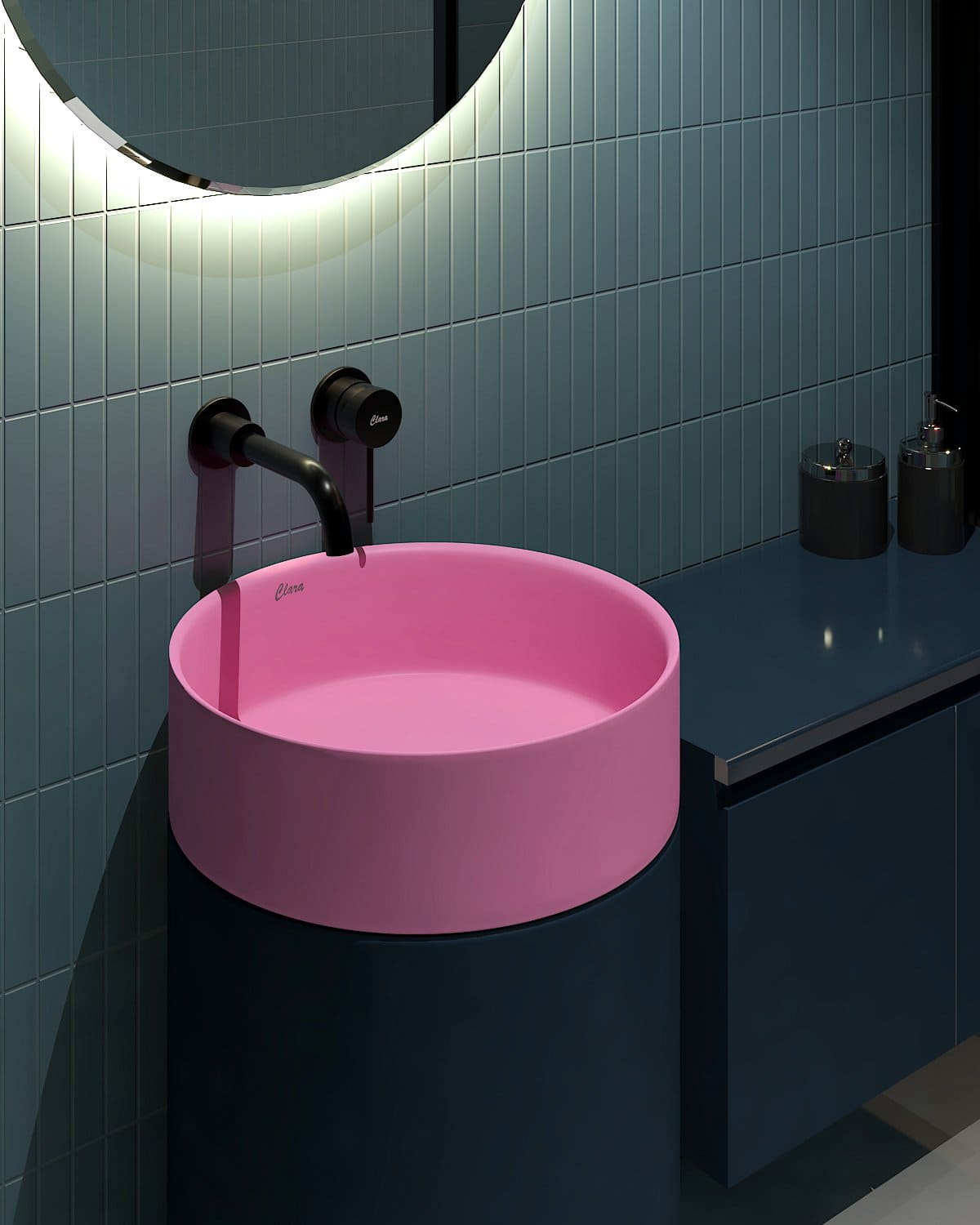 Vòi chậu màu đen Clara