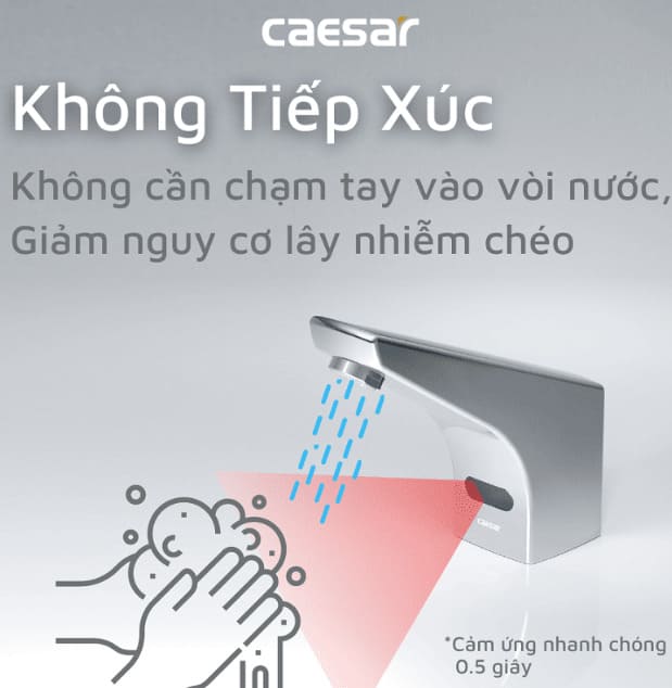 Vòi nước Caesar cảm ứng không cần chạm