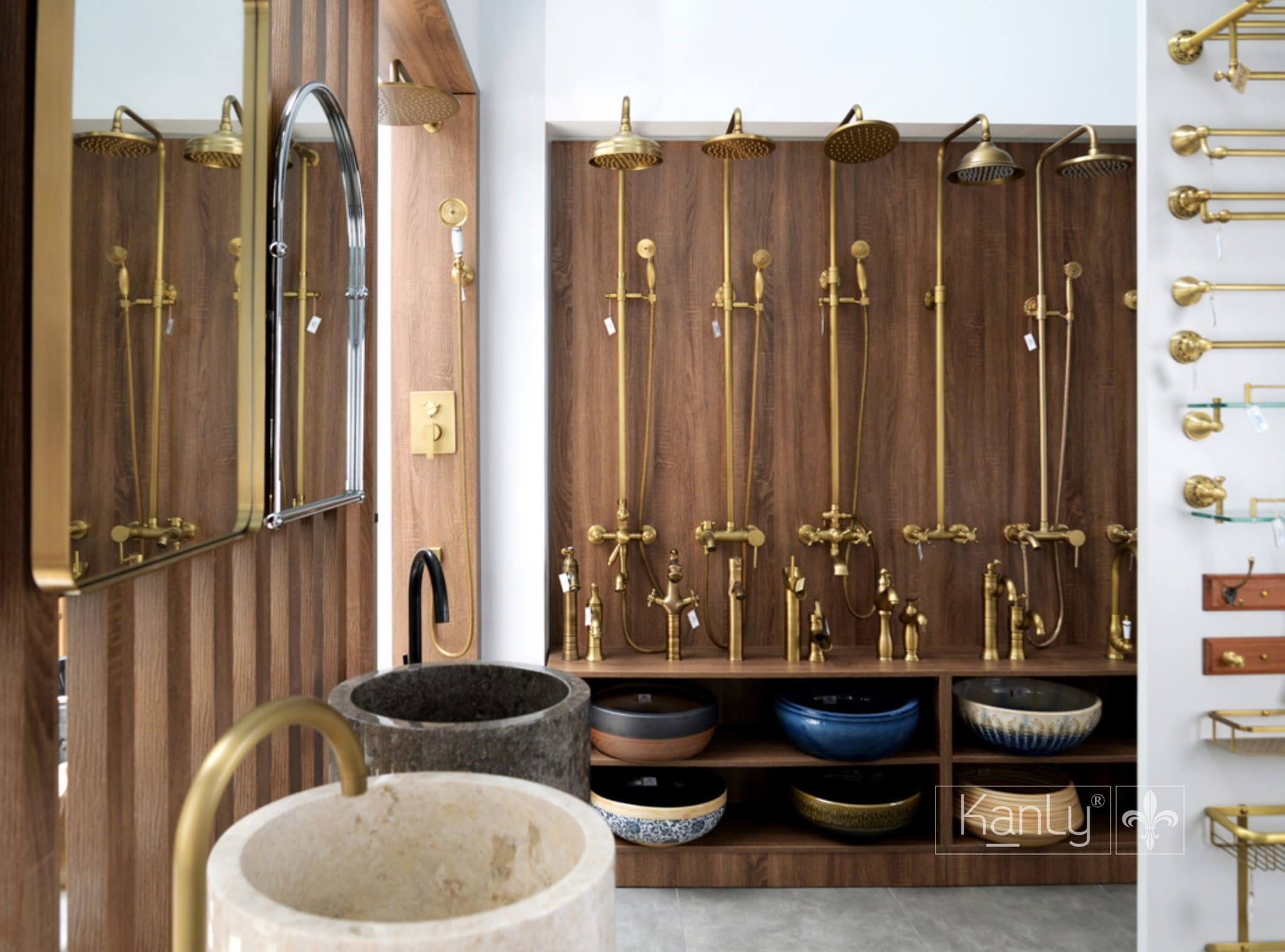 Vòi nước sen tắm bằng đồng Kanly 