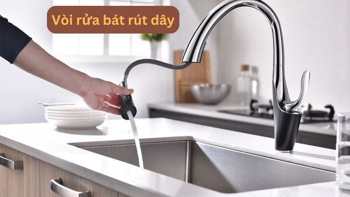 Vòi rửa bát cần rút là gi?
