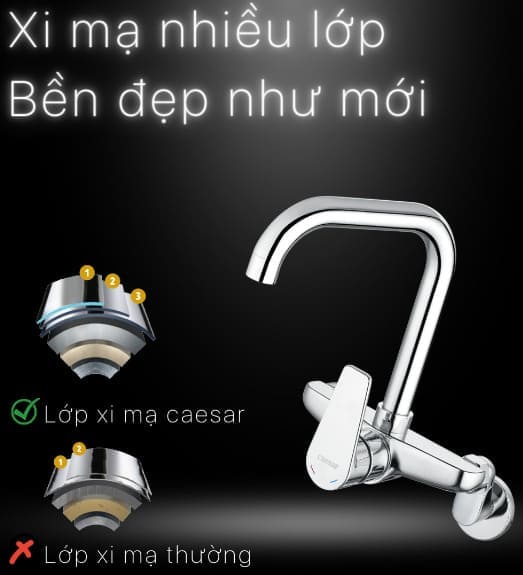 Vòi rửa bát tính năng chống bám bẩn