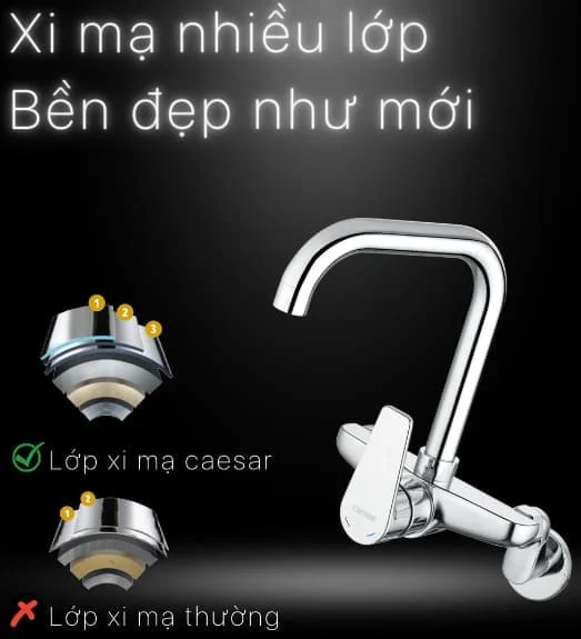 Vòi rửa bát tính năng chống bám bẩn
