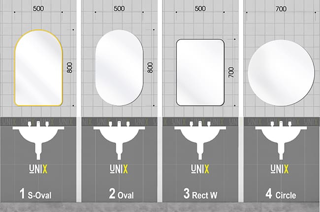 Xác định kích thước gương cho phòng tắm 