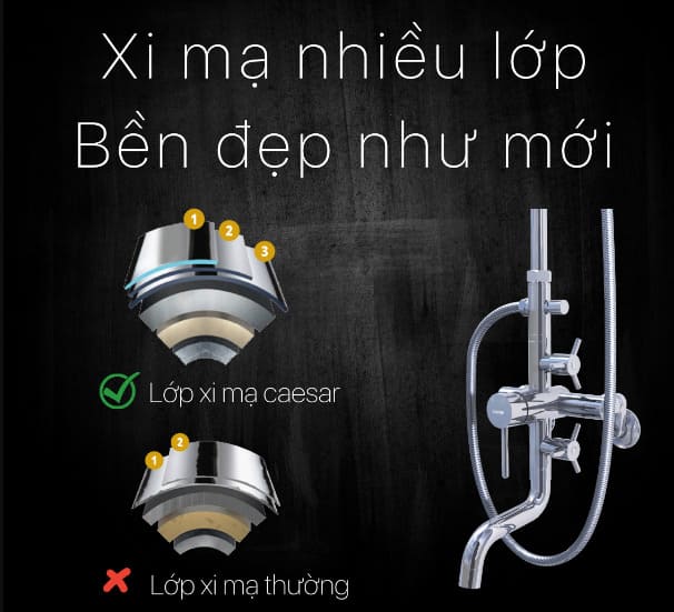 Xi mạ nhiều lớp bền đẹp như mới 