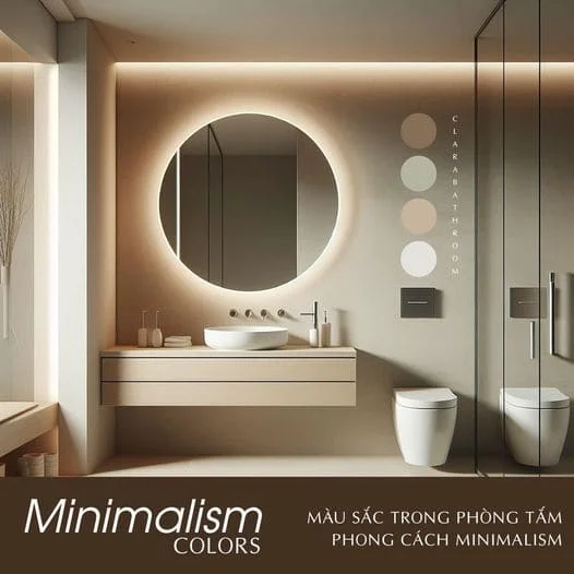 xu hường thiết kế phòng tắm Minimalis